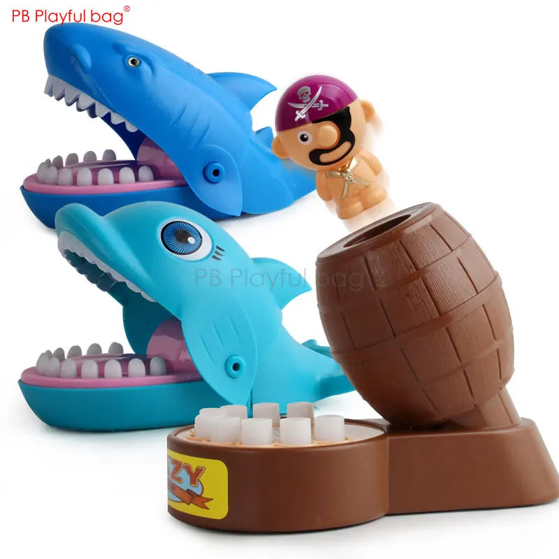 Playful bag Hand biting shark toy Bite hand Dolphin Catapult pirate barrel Funny Children toys Novelty Christmas gifts AA75 - LUDICTOYS