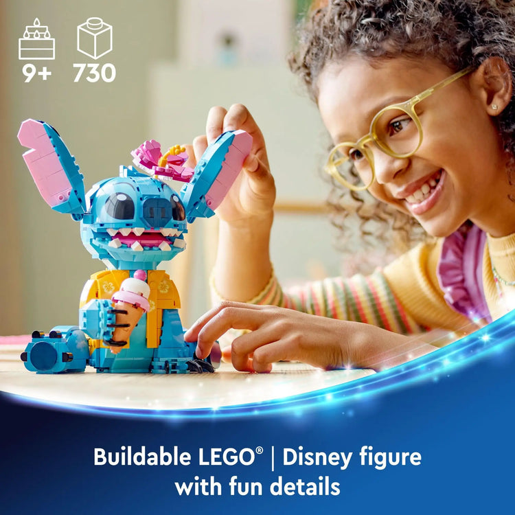 LEGO Disney Stitch Toy Building Kit, Disney Toy Buildable Figure with Ice Cream Cone, Fun Disney Gift for 9 Year Old Kids 43249 - LUDICTOYS