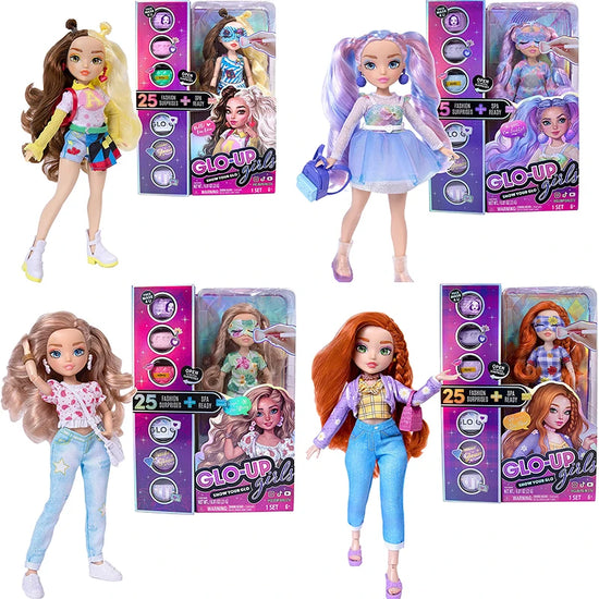 Original GLO UP Girls Fashion Doll Kawaii 10-Inch Action Figure Surprises Dolls Color-Changing Nail Play Girl Birthday Gift Doll - LUDICTOYS